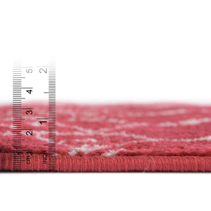 Raspberry Pink 7' 10 x 7' 10 Paxon Trellis Octagon Area Rug Geometric Durable Stain Resistant Easy Clean Carpet for Modern Interior Home Decor for Sale at Rug Engine