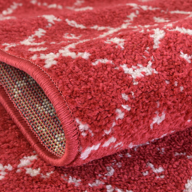 Raspberry Pink 7' 10 x 7' 10 Paxon Trellis Octagon Area Rug Geometric Durable Stain Resistant Easy Clean Carpet for Modern Interior Home Decor for Sale at Rug Engine