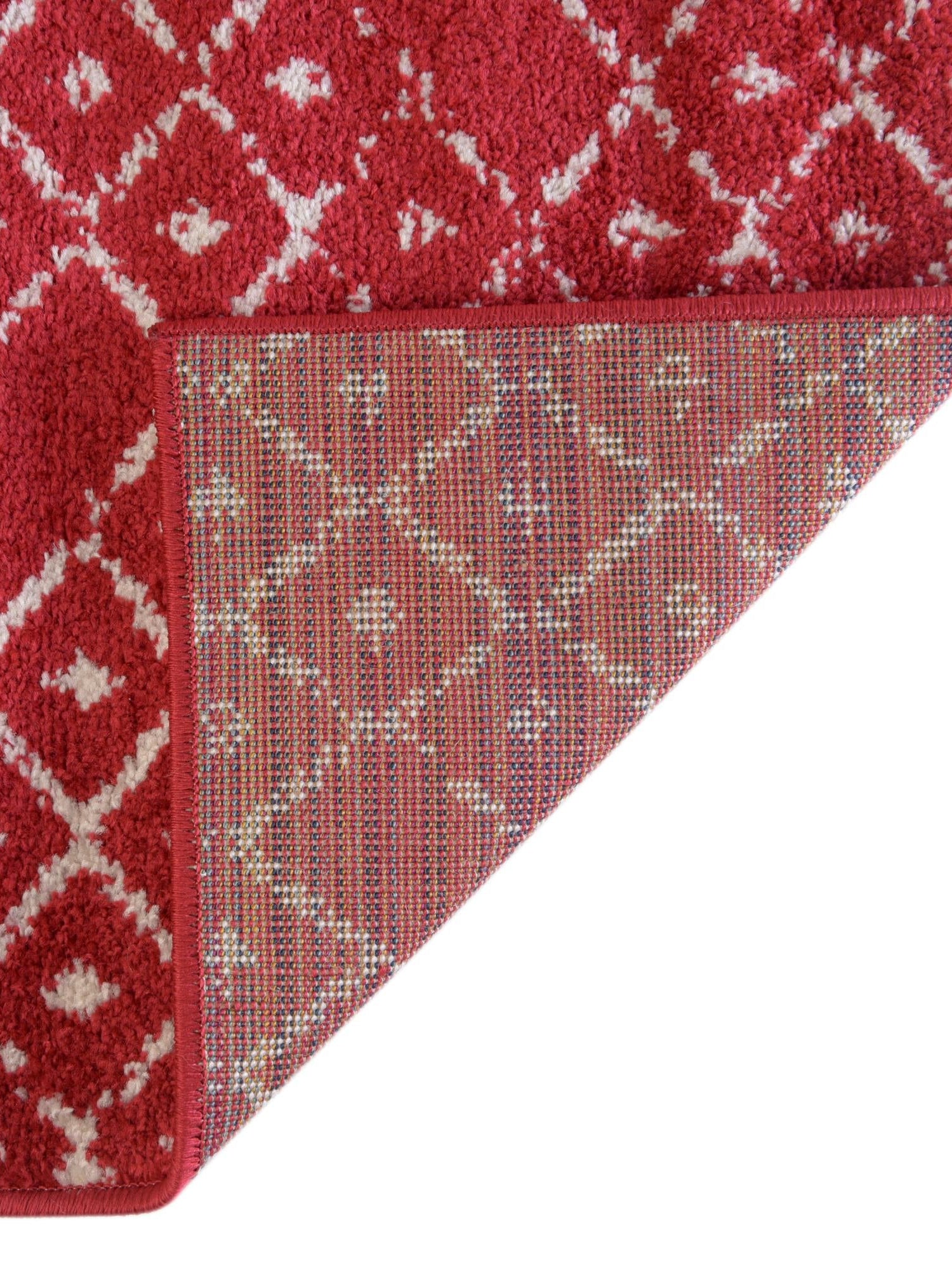 Raspberry Pink 7' 10 x 7' 10 Paxon Trellis Octagon Area Rug Geometric Durable Stain Resistant Easy Clean Carpet for Modern Interior Home Decor for Sale at Rug Engine