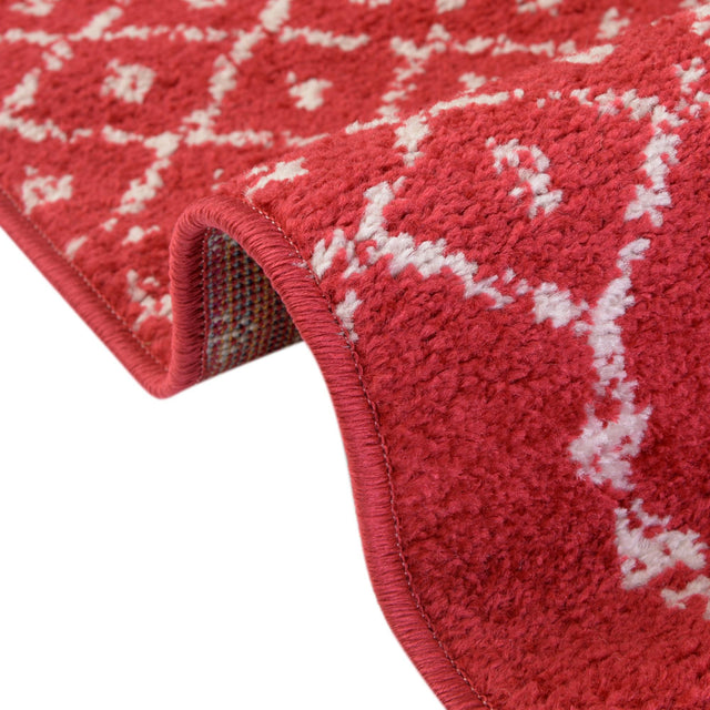 Raspberry Pink 5' 3 x 5' 3 Paxon Trellis Octagon Area Rug Geometric Durable Stain Resistant Easy Clean Carpet for Modern Interior Home Decor for Sale at Rug Engine