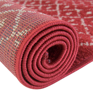 Raspberry Pink 7' 10 x 7' 10 Paxon Trellis Octagon Area Rug Geometric Durable Stain Resistant Easy Clean Carpet for Modern Interior Home Decor for Sale at Rug Engine