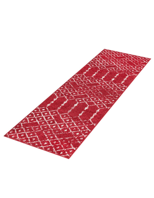 Raspberry Pink 2' x 6' Paxon Trellis Runner Area Rug Geometric Durable Stain Resistant Easy Clean Carpet for Modern Interior Home Decor for Sale at Rug Engine