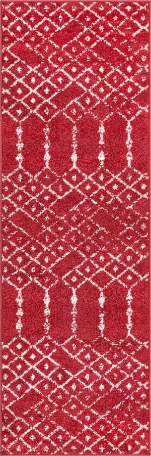 Raspberry Pink 2' x 6' Paxon Trellis Runner Area Rug Geometric Durable Stain Resistant Easy Clean Carpet for Modern Interior Home Decor for Sale at Rug Engine