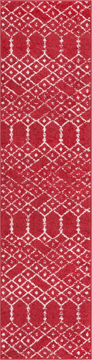 Raspberry Pink 2' x 8' Paxon Trellis Runner Area Rug Geometric Durable Stain Resistant Easy Clean Carpet for Modern Interior Home Decor for Sale at Rug Engine