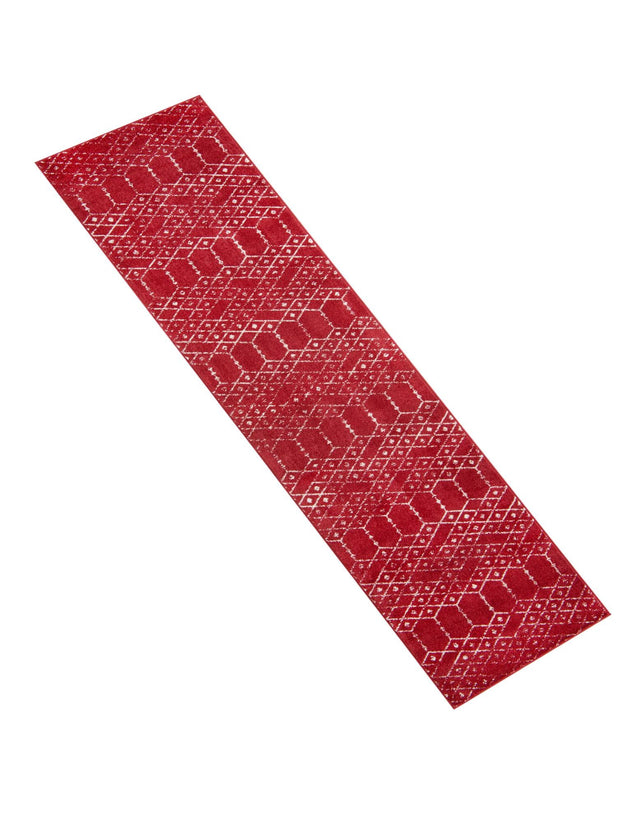 Raspberry Pink 2' 11 x 13' Paxon Trellis Runner Area Rug Geometric Durable Stain Resistant Easy Clean Carpet for Modern Interior Home Decor for Sale at Rug Engine
