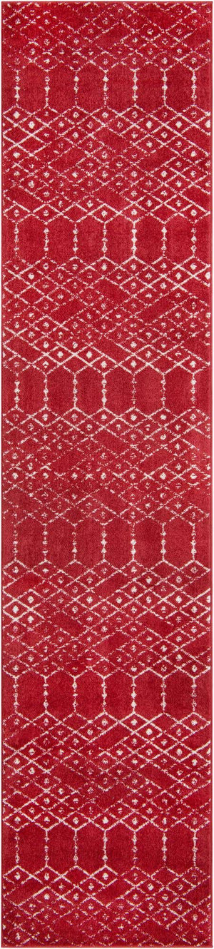 Raspberry Pink 2' 11 x 13' Paxon Trellis Runner Area Rug Geometric Durable Stain Resistant Easy Clean Carpet for Modern Interior Home Decor for Sale at Rug Engine