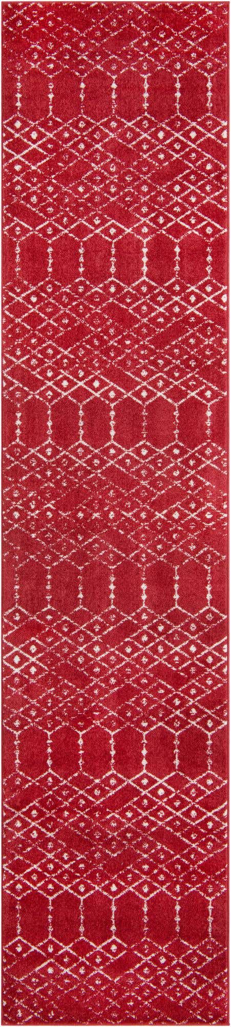 Raspberry Pink 2' 11 x 13' Paxon Trellis Runner Area Rug Geometric Durable Stain Resistant Easy Clean Carpet for Modern Interior Home Decor for Sale at Rug Engine