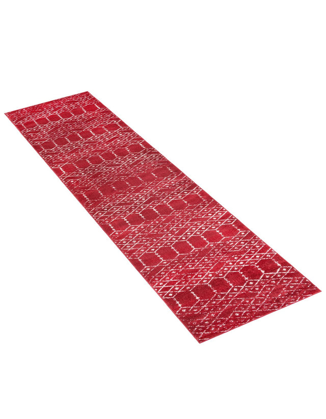 Raspberry Pink 2' 11 x 16' Paxon Trellis Runner Area Rug Geometric Durable Stain Resistant Easy Clean Carpet for Modern Interior Home Decor for Sale at Rug Engine