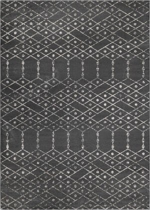 Charcoal Gray 10' x 14' Paxon Trellis Rectangle Area Rug Geometric Durable Stain Resistant Easy Clean Carpet for Modern Interior Home Decor for Sale at Rug Engine