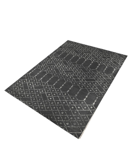 Charcoal Gray 10' x 13' Paxon Trellis Rectangle Area Rug Geometric Durable Stain Resistant Easy Clean Carpet for Modern Interior Home Decor for Sale at Rug Engine
