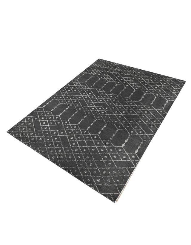Charcoal Gray 10' x 13' Paxon Trellis Rectangle Area Rug Geometric Durable Stain Resistant Easy Clean Carpet for Modern Interior Home Decor for Sale at Rug Engine