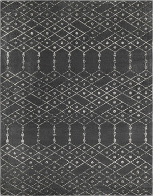 Charcoal Gray 10' x 13' Paxon Trellis Rectangle Area Rug Geometric Durable Stain Resistant Easy Clean Carpet for Modern Interior Home Decor for Sale at Rug Engine