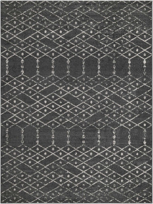 Charcoal Gray 9' x 12' Paxon Trellis Rectangle Area Rug Geometric Durable Stain Resistant Easy Clean Carpet for Modern Interior Home Decor for Sale at Rug Engine