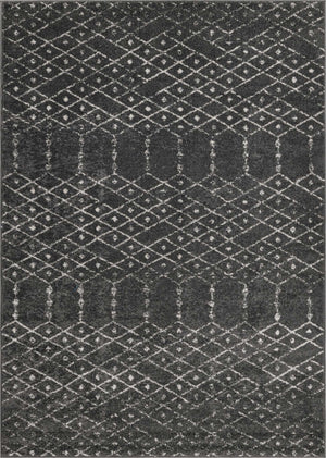 Charcoal Gray 7' x 10' Paxon Trellis Rectangle Area Rug Geometric Durable Stain Resistant Easy Clean Carpet for Modern Interior Home Decor for Sale at Rug Engine