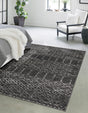 Charcoal Gray 6' x 9' Paxon Trellis Rectangle Area Rug Geometric Durable Stain Resistant Easy Clean Carpet for Modern Interior Home Decor for Sale at Rug Engine