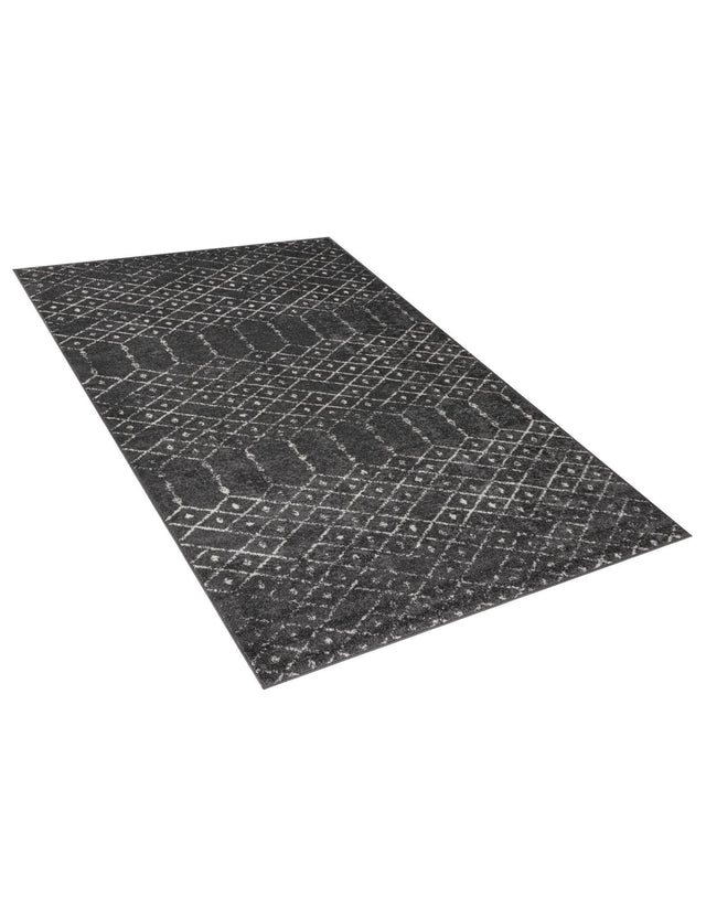 Charcoal Gray 5' 3 x 8' Paxon Trellis Rectangle Area Rug Geometric Durable Stain Resistant Easy Clean Carpet for Modern Interior Home Decor for Sale at Rug Engine