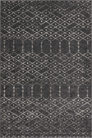 Charcoal Gray 4' x 6' Paxon Trellis Rectangle Area Rug Geometric Durable Stain Resistant Easy Clean Carpet for Modern Interior Home Decor for Sale at Rug Engine