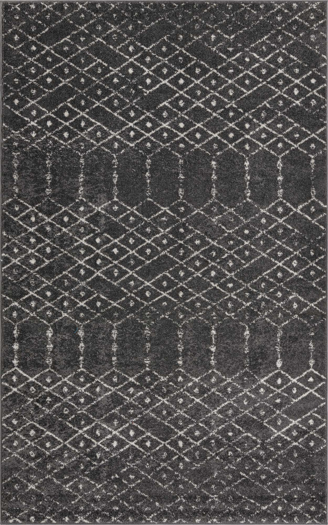 Charcoal Gray 3' 3 x 5' 3 Paxon Trellis Rectangle Area Rug Geometric Durable Stain Resistant Easy Clean Carpet for Modern Interior Home Decor for Sale at Rug Engine