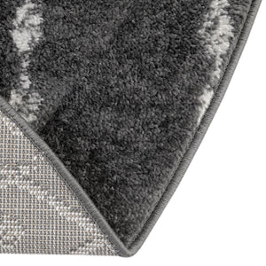 Charcoal Gray 7' 10 x 7' 10 Paxon Trellis Round Area Rug Geometric Durable Stain Resistant Easy Clean Carpet for Modern Interior Home Decor for Sale at Rug Engine