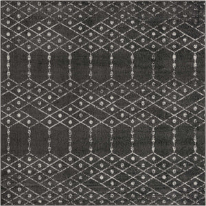Charcoal Gray 7' 10 x 7' 10 Paxon Trellis Square Area Rug Geometric Durable Stain Resistant Easy Clean Carpet for Modern Interior Home Decor for Sale at Rug Engine