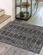 Charcoal Gray 7' 10 x 7' 10 Paxon Trellis Square Area Rug Geometric Durable Stain Resistant Easy Clean Carpet for Modern Interior Home Decor for Sale at Rug Engine