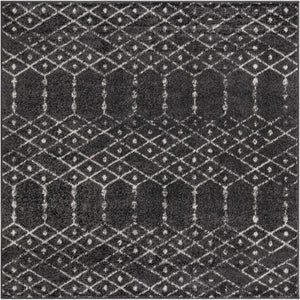 Charcoal Gray 5' 3 x 5' 3 Paxon Trellis Square Area Rug Geometric Durable Stain Resistant Easy Clean Carpet for Modern Interior Home Decor for Sale at Rug Engine