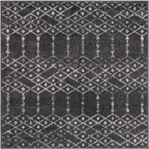 Charcoal Gray 4' x 4' Paxon Trellis Square Area Rug Geometric Durable Stain Resistant Easy Clean Carpet for Modern Interior Home Decor for Sale at Rug Engine