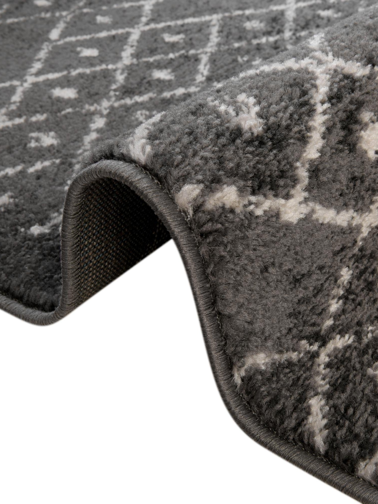 Charcoal Gray 5' 3 x 5' 3 Paxon Trellis Octagon Area Rug Geometric Durable Stain Resistant Easy Clean Carpet for Modern Interior Home Decor for Sale at Rug Engine