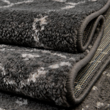 Charcoal Gray 7' 10 x 7' 10 Paxon Trellis Octagon Area Rug Geometric Durable Stain Resistant Easy Clean Carpet for Modern Interior Home Decor for Sale at Rug Engine