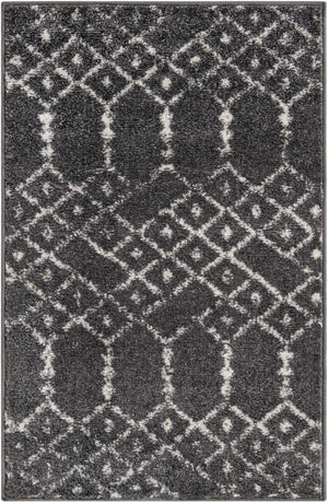 Charcoal Gray 2' x 3' Paxon Trellis Rectangle Area Rug Geometric Durable Stain Resistant Easy Clean Carpet for Modern Interior Home Decor for Sale at Rug Engine