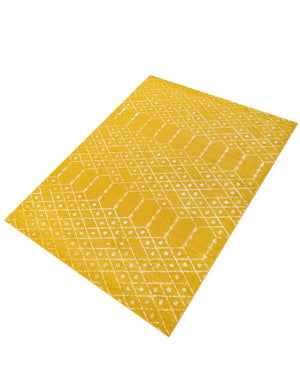 Yellow 10' x 14' Paxon Trellis Rectangle Area Rug Geometric Durable Stain Resistant Easy Clean Carpet for Modern Interior Home Decor for Sale at Rug Engine