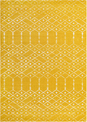 Yellow 10' x 14' Paxon Trellis Rectangle Area Rug Geometric Durable Stain Resistant Easy Clean Carpet for Modern Interior Home Decor for Sale at Rug Engine