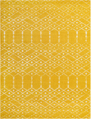 Yellow 10' x 13' Paxon Trellis Rectangle Area Rug Geometric Durable Stain Resistant Easy Clean Carpet for Modern Interior Home Decor for Sale at Rug Engine