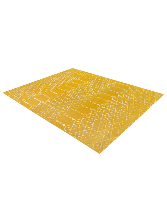Yellow 7' x 10' Paxon Trellis Rectangle Area Rug Geometric Durable Stain Resistant Easy Clean Carpet for Modern Interior Home Decor for Sale at Rug Engine