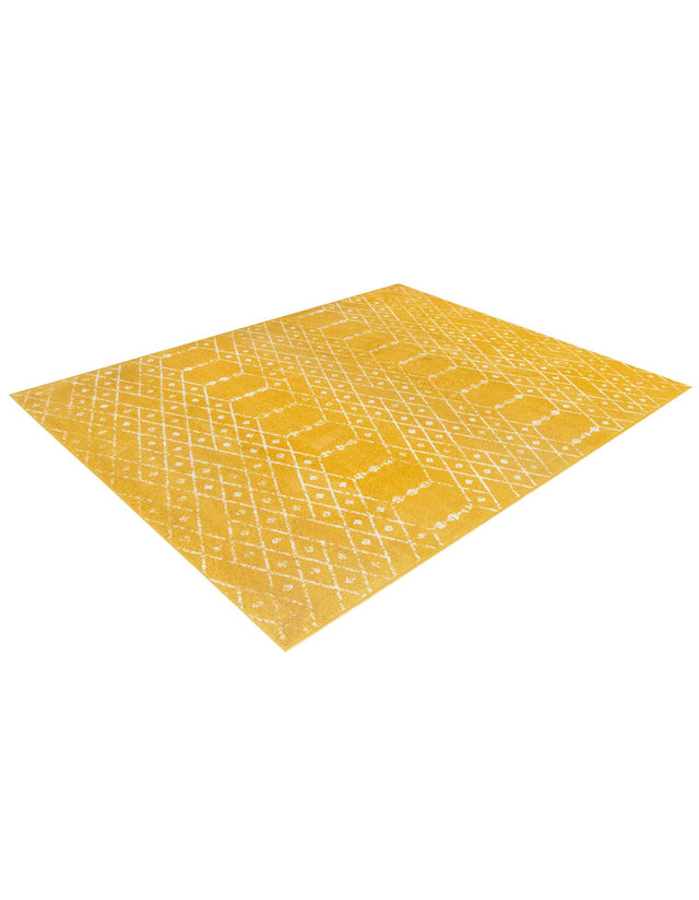 Yellow 6' x 9' Paxon Trellis Rectangle Area Rug Geometric Durable Stain Resistant Easy Clean Carpet for Modern Interior Home Decor for Sale at Rug Engine