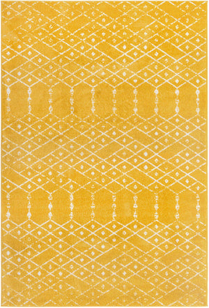 Yellow 6' x 9' Paxon Trellis Rectangle Area Rug Geometric Durable Stain Resistant Easy Clean Carpet for Modern Interior Home Decor for Sale at Rug Engine