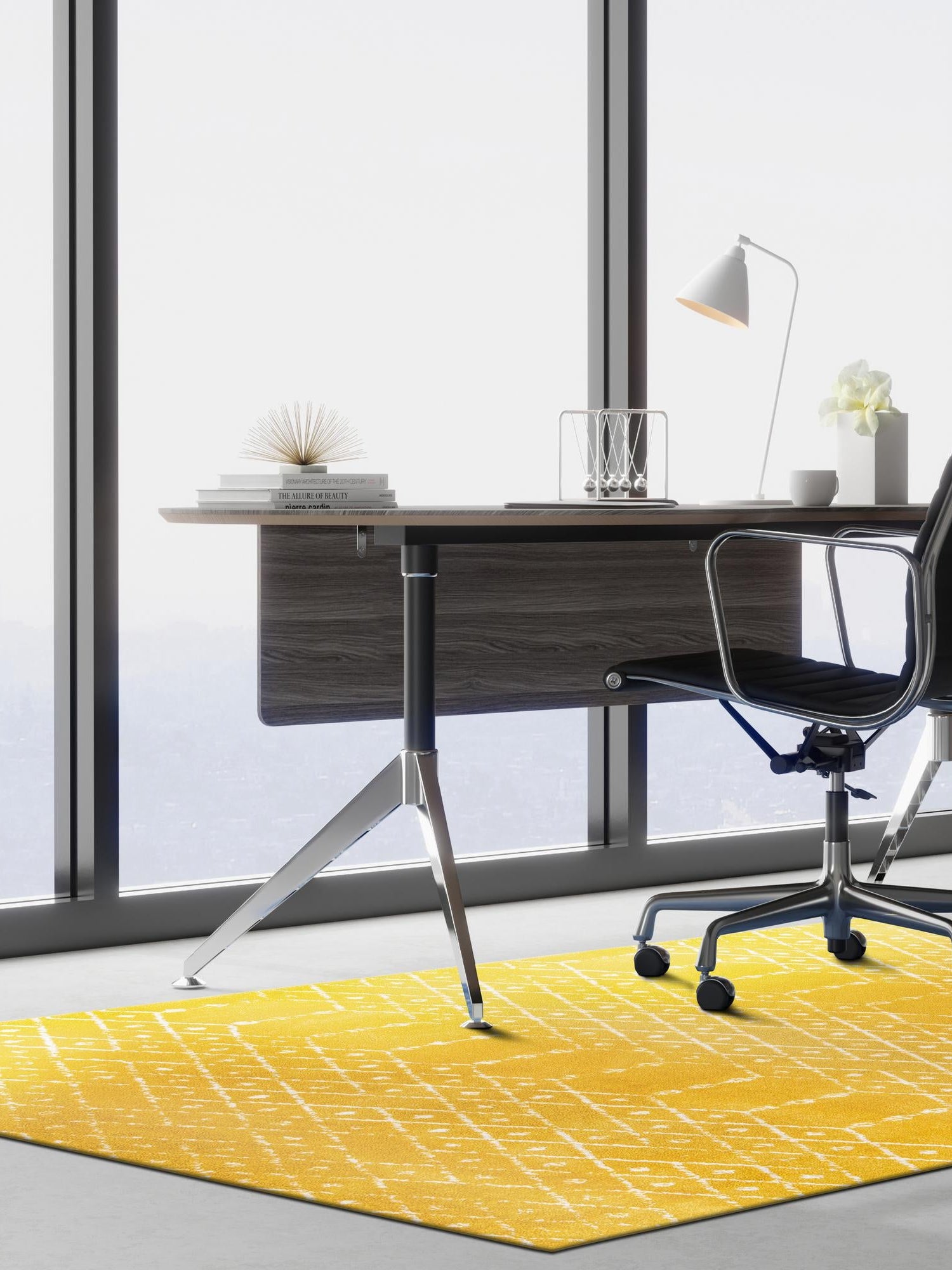 Yellow 7' 10 x 10' Paxon Trellis Rectangle Area Rug Geometric Durable Stain Resistant Easy Clean Carpet for Modern Interior Home Decor for Sale at Rug Engine