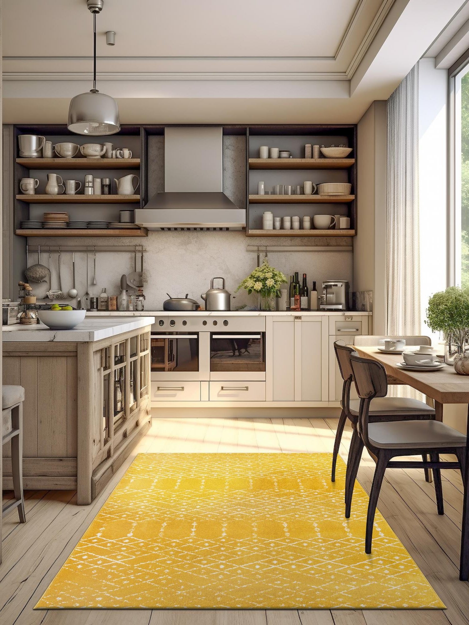 Yellow 9' x 12' Paxon Trellis Rectangle Area Rug Geometric Durable Stain Resistant Easy Clean Carpet for Modern Interior Home Decor for Sale at Rug Engine