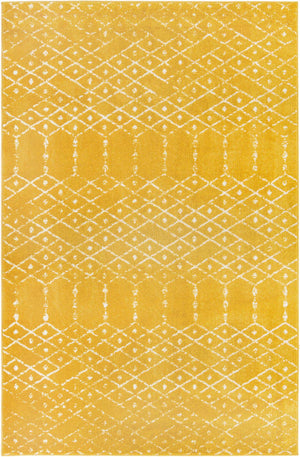 Yellow 5' 3 x 8' Paxon Trellis Rectangle Area Rug Geometric Durable Stain Resistant Easy Clean Carpet for Modern Interior Home Decor for Sale at Rug Engine