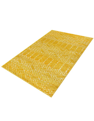 Yellow 4' 1 x 6' 1 Paxon Trellis Rectangle Area Rug Geometric Durable Stain Resistant Easy Clean Carpet for Modern Interior Home Decor for Sale at Rug Engine