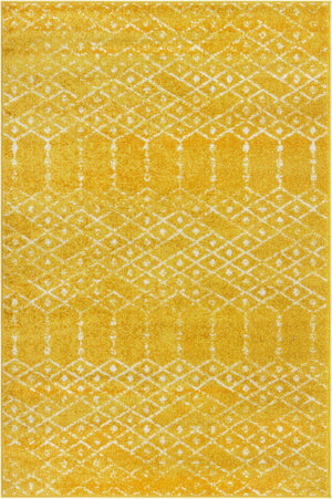 Yellow 4' 1 x 6' 1 Paxon Trellis Rectangle Area Rug Geometric Durable Stain Resistant Easy Clean Carpet for Modern Interior Home Decor for Sale at Rug Engine