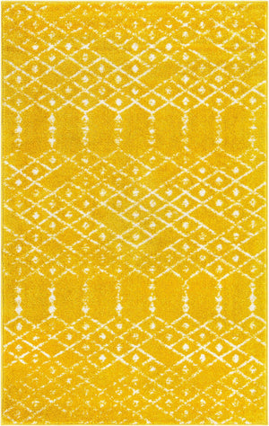 Yellow 3' 3 x 5' 3 Paxon Trellis Rectangle Area Rug Geometric Durable Stain Resistant Easy Clean Carpet for Modern Interior Home Decor for Sale at Rug Engine