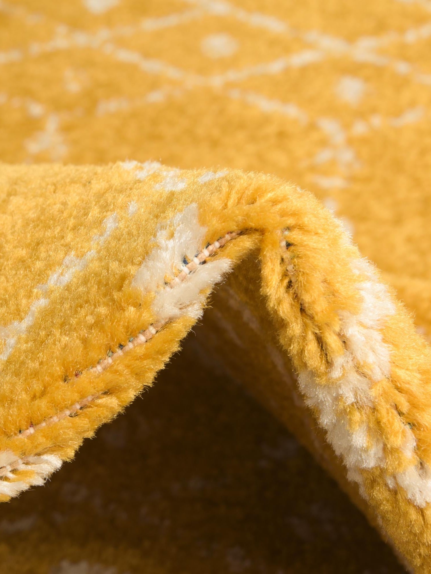 Yellow 5' 3 x 5' 3 Paxon Trellis Octagon Area Rug Geometric Durable Stain Resistant Easy Clean Carpet for Modern Interior Home Decor for Sale at Rug Engine
