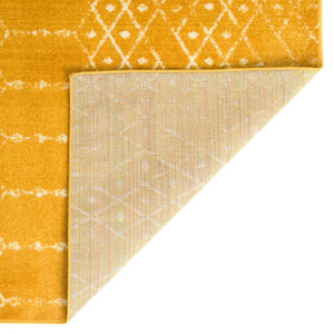 Yellow 5' 3 x 5' 3 Paxon Trellis Octagon Area Rug Geometric Durable Stain Resistant Easy Clean Carpet for Modern Interior Home Decor for Sale at Rug Engine