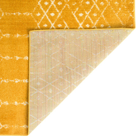 Yellow 5' 3 x 5' 3 Paxon Trellis Octagon Area Rug Geometric Durable Stain Resistant Easy Clean Carpet for Modern Interior Home Decor for Sale at Rug Engine