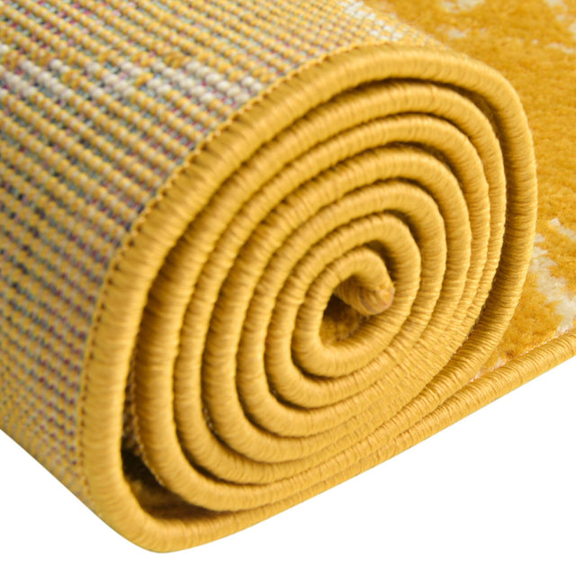 Yellow 2' 11 x 13' Paxon Trellis Runner Area Rug Geometric Durable Stain Resistant Easy Clean Carpet for Modern Interior Home Decor for Sale at Rug Engine
