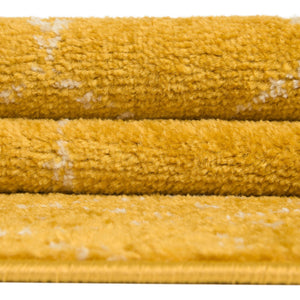 Yellow 2' x 8' Paxon Trellis Runner Area Rug Geometric Durable Stain Resistant Easy Clean Carpet for Modern Interior Home Decor for Sale at Rug Engine