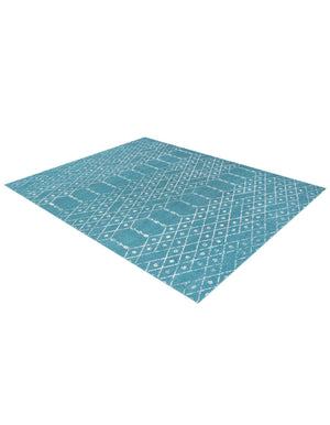 Teal blue 10' x 14' Paxon Trellis Rectangle Area Rug Geometric Durable Stain Resistant Easy Clean Carpet for Modern Interior Home Decor for Sale at Rug Engine
