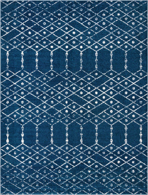 Navy Blue 10' x 13' Paxon Trellis Rectangle Area Rug Geometric Durable Stain Resistant Easy Clean Carpet for Modern Interior Home Decor for Sale at Rug Engine