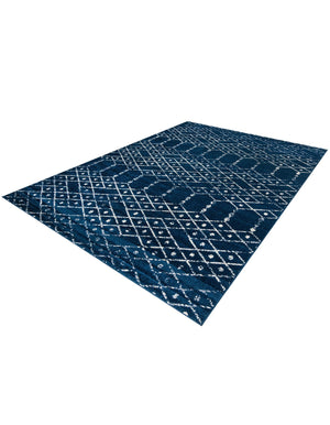 Navy Blue 9' x 12' Paxon Trellis Rectangle Area Rug Geometric Durable Stain Resistant Easy Clean Carpet for Modern Interior Home Decor for Sale at Rug Engine